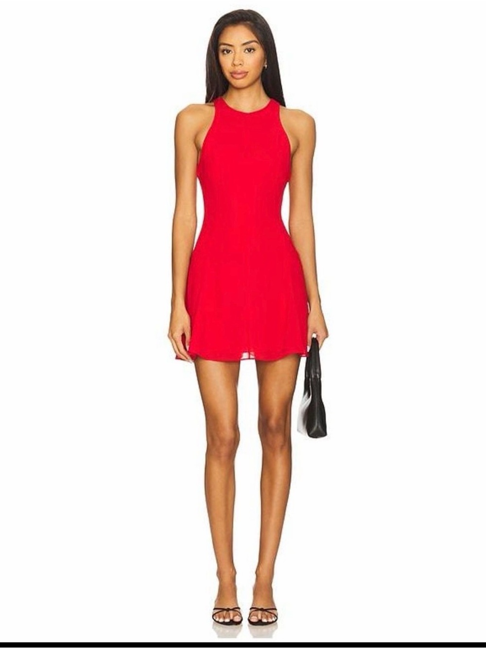 NWOT HOuse of Harlow Red Sleeveless Fit & Flare Mini Dress